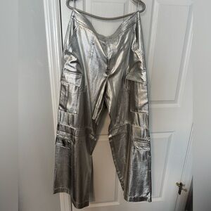 Zara Silver Cargo Pants